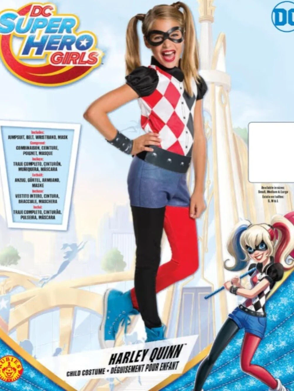 Harley Quinn Costume for Kids, Girl's Medium, New